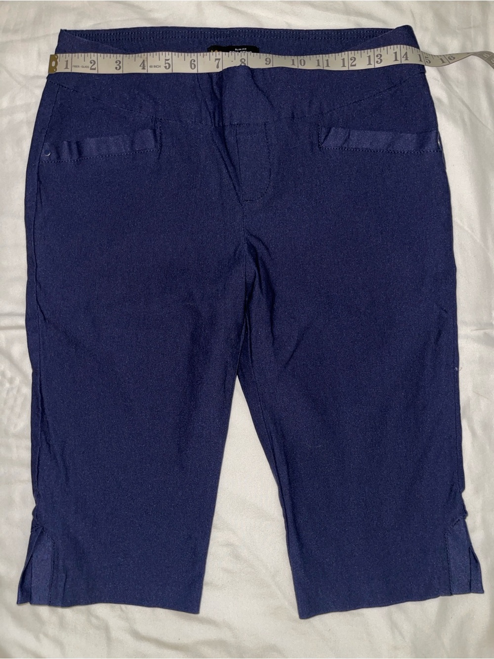 LEE Slim Fit Sculpting Mid Rise Navy Blue Capris Sz 8P SKU: 0825-45